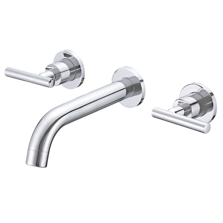 Novatto KENNEDY Two Handle Wall Mount Bathroom Faucet in Chrome NBF-W04CH